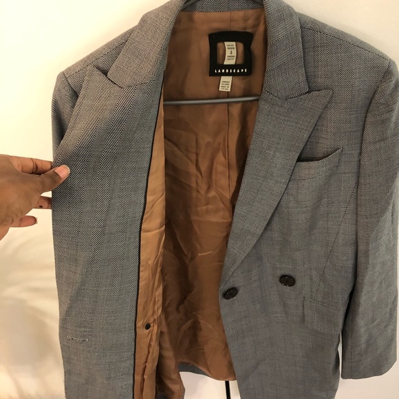Landscape- Oversized Gray Blazer - Picture 5 of 16